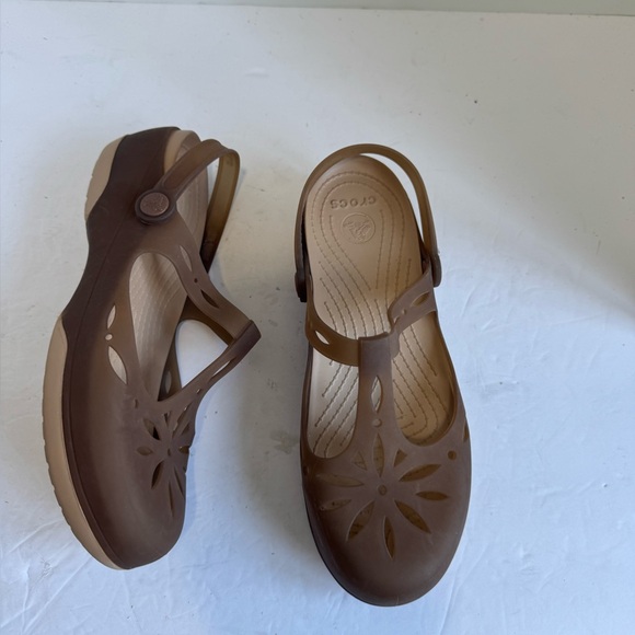 Crocs(WMNS) Crocs Summer Brown Size 9 - Picture 7 of 15